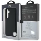 Samsung Galaxy S25 Tok - Mercedes Leather Horizontal Debossed Curves MagSafe - Fekete