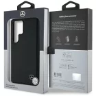 Samsung Galaxy S25 Ultra Tok - Mercedes Leather Horizontal Debossed Curves MagSafe - Fekete