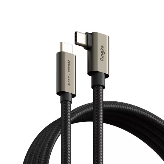 Ringke USB-C - USB-C 3.2 Kábel - 2m 240W - Fekete