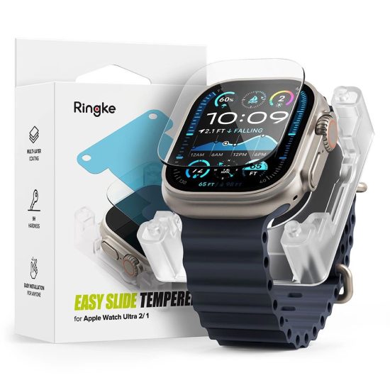 Apple Watch Ultra 1 / 2 (49mm) Kijelzővédő Üvegfólia - Ringke Easy Slide