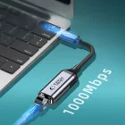 Tech-Protect UltraBoost USB-C - Ethernet RJ45 1000Mbps Adapter - Fekete
