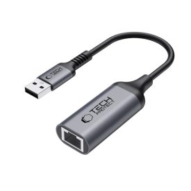 Tech-Protect UltraBoost USB-A 3.0 - Ethernet RJ45 1000Mbps Adapter - Fekete   Tech-Protect UltraBoost USB-A 3.0 - Ethernet RJ45 1000Mbps Adapter - Fekete