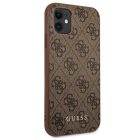 iPhone 11 / XR Tok - Guess 4G Metal Gold Logo - Barna