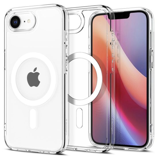 iPhone 16e Tok - Spigen Ultra Hybrid MagFit - Átlátszó-Fehér