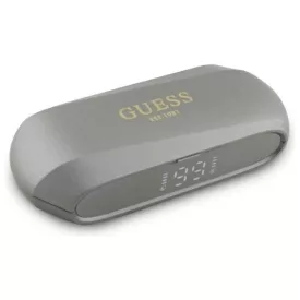   Guess Elongated Metallic Printed Logo Bluetooth TWS Fülhallgató - Szürke