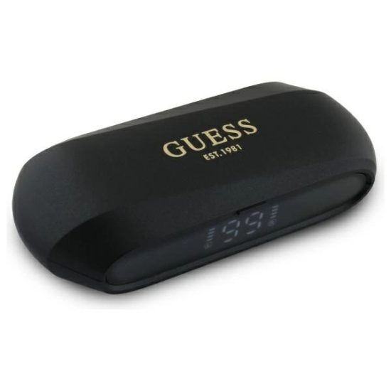 Guess Elongated Metallic Printed Logo Bluetooth TWS Fülhallgató - Fekete