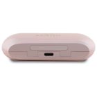Guess Elongated Metallic Printed Logo Bluetooth TWS Fülhallgató - Pink
