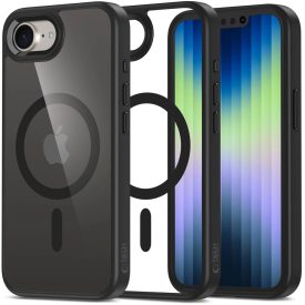 iPhone 16e Tok - Tech-Protect MagMat MagSafe - Átlátszó-Fekete   iPhone 16e Tok - Tech-Protect MagMat MagSafe - Átlátszó-Fekete