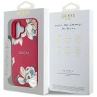 iPhone 16 Tok - Guess Grained Printed Flower Pattern MagSafe - Fukszia