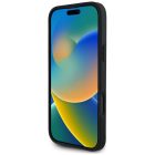 iPhone 16 Pro Max Tok - Guess Grained Printed Flower Pattern MagSafe - Fekete