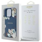 iPhone 16 Pro Tok - Guess Grained Printed Flower Pattern MagSafe - Kék