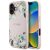iPhone 16 Tok - Guess Grained Printed Flower Pattern MagSafe - Pink