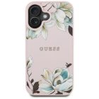 iPhone 16 Tok - Guess Grained Printed Flower Pattern MagSafe - Pink