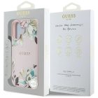 iPhone 16 Tok - Guess Grained Printed Flower Pattern MagSafe - Pink