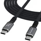 Wozinsky USB-C - USB-C USB4 Kábel - 2m 240W 40Gbps - Fekete