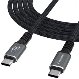 Wozinsky USB-C - USB-C USB4 Kábel - 2m 240W 40Gbps - Fekete