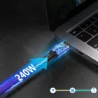 Wozinsky USB-C - USB-C USB4 Kábel - 2m 240W 40Gbps - Fekete