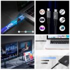 Wozinsky USB-C - USB-C Thunderbolt 4 Kábel - 2m 240W - Fekete