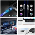 Wozinsky USB-C - USB-C USB4 Kábel - 2m 240W 40Gbps - Fekete