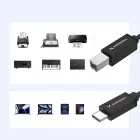 Wozinsky USB-C - USB-B Kábel 2m - Fekete