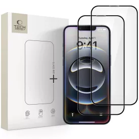   iPhone 13 / 13 Pro / 14 /16e / 17e Kijelzővédő Üvegfólia - Tech-Protect Glass Fit+ x 2 db