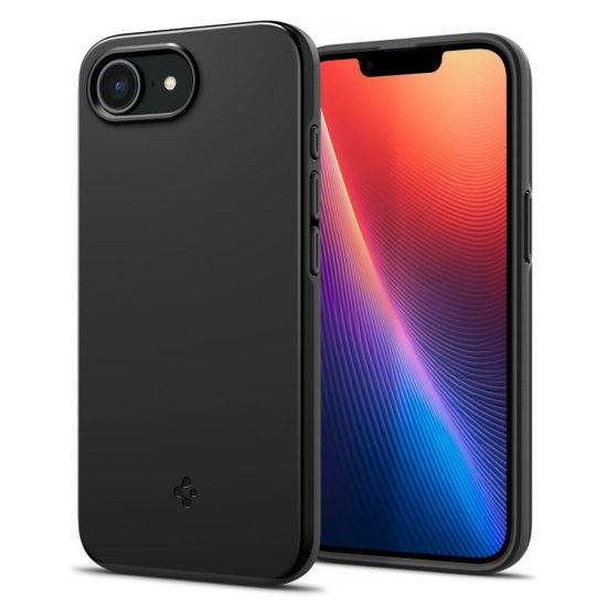 iPhone 16e Tok - Spigen Thin Fit MagFit  - Fekete