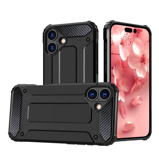 iPhone 16e Tok - Hybrid Armor - Fekete