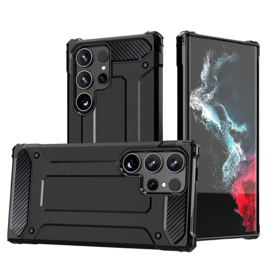 Samsung Galaxy S25 Edge Tok - Hybrid Armor Case - Fekete