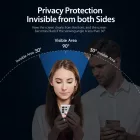 Samsung S25 Ultra Kijelzővédő Üvegfólia - Dux Ducis Privacy Glass - Fekete Keret