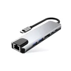 Tech-Protect HB02 6in1 USB-C HUB Adapter - 2x USB-A + 2x USB-C + HDMI 4K 30Hz + RJ45