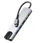 Tech-Protect HB02 6in1 USB-C HUB Adapter - 2x USB-A + 2x USB-C + HDMI 4K 30Hz + RJ45