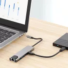 Tech-Protect HB02 6in1 USB-C HUB Adapter - 2x USB-A + 2x USB-C + HDMI 4K 30Hz + RJ45