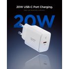 Spigen Essential EE201EU Hálózati Töltő 20W - USB-C - Fehér