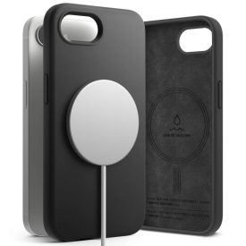 iPhone 16e Tok - Ringke Silicone Magnetic - Fekete iPhone 16e Tok - Ringke Silicone Magnetic - Fekete