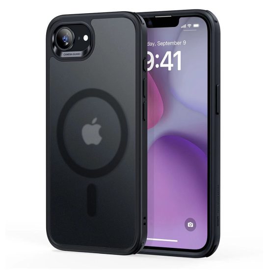 iPhone 16e Tok - ESR Classic Hybrid Halolock - Áttetsző-Fekete