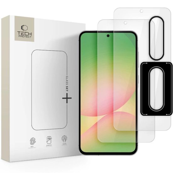 Samsung Galaxy A36 / A56 5G Kijelzővédő és Kameravédő Üvegfólia Készlet - Tech-Protect Glass Set+