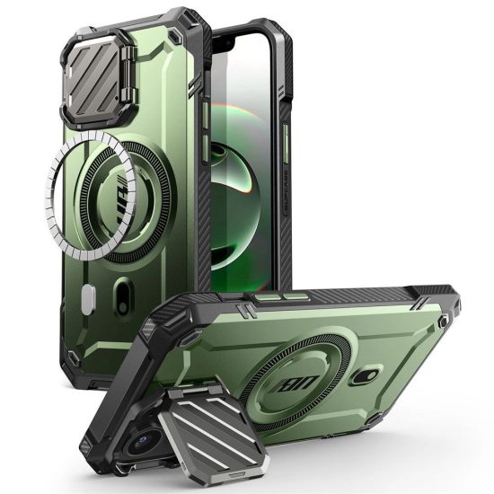 iPhone 16e Tok - Supcase Unicorn Beetle XT MagSafe - Olíva
