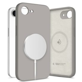 iPhone 16e Tok - Tech-Protect Liquid Silicone MagSafe - Szürke   iPhone 16e Tok - Tech-Protect Liquid Silicone MagSafe - Szürke