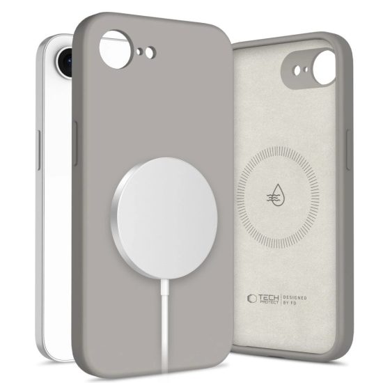 iPhone 16e Tok - Tech-Protect Liquid Silicone MagSafe - Szürke
