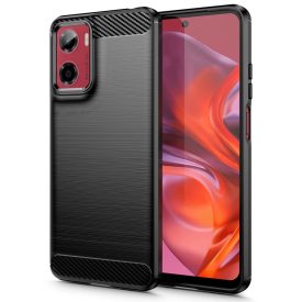 Motorola Moto G05 / E15 Tok - Tech-Protect TPUCarbon - Fekete   Motorola Moto G05 / E15 Tok - Tech-Protect TPUCarbon - Fekete