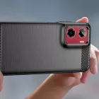 Motorola Moto G05 / E15 Tok - Tech-Protect TPUCarbon - Fekete