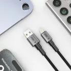 Tech-Protect Ultraboost DNA USB-A - Lightning Kábel - 0.25m 2.4A 12W - Szürke
