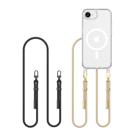 iPhone 16e Tok - Tech-Protect FlexAir Chain MagSafe - Fekete + Bézs