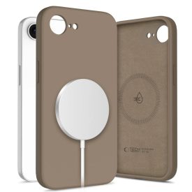 iPhone 16e Tok - Tech-Protect Liquid Silicone MagSafe - Barna   iPhone 16e Tok - Tech-Protect Liquid Silicone MagSafe - Barna