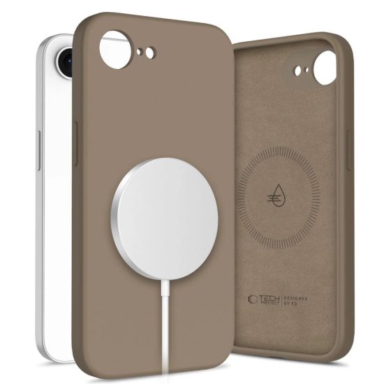 iPhone 16e Tok - Tech-Protect Liquid Silicone MagSafe - Barna