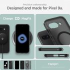 Google Pixel 9A Tok - Spigen Ultra Hybrid MagFit - Áttetsző-Fekete