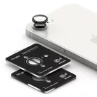 iPhone 16e / 17e Lencsevédő - Ringke Camera Lens Frame Glass x 2 db - Fekete