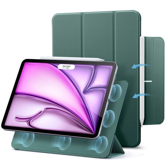 iPad Pro 12.9" (2022/2021/2020) / Air 13" (2024-2025) Tok - ESR Rebound Magnetic - Zöld