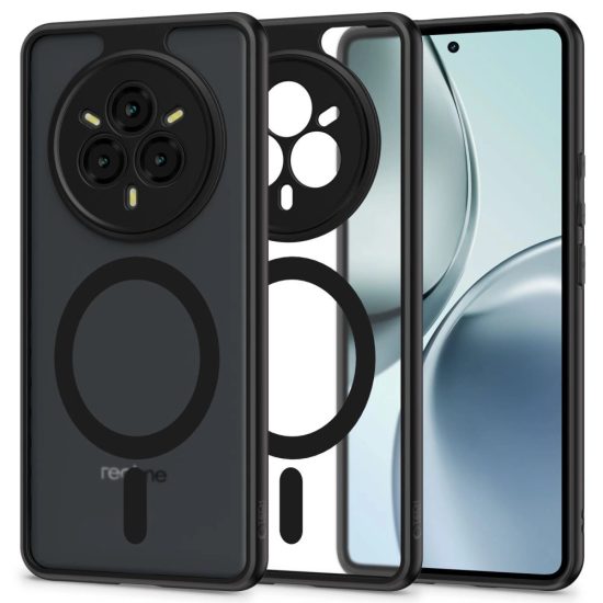 Realme 14 Pro 5G Tok - Tech-Protect MagMat MagSafe - Matt Fekete