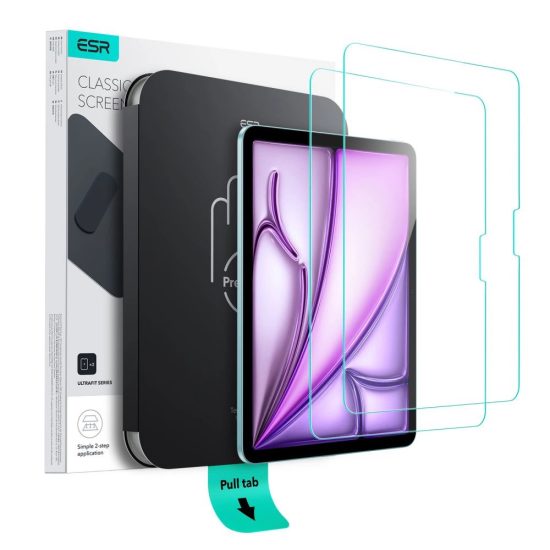 iPad Air 13" (2024/2025) Kijelzővédő Üvegfólia - ESR UltraFit Tempered Glass x 2 db